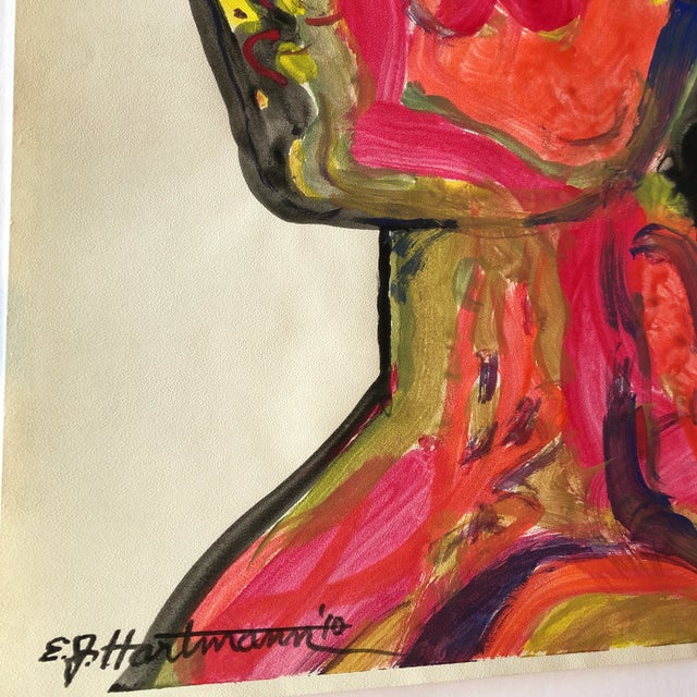 Original painting on paper 12 x 18.5 unframed signed bottom left