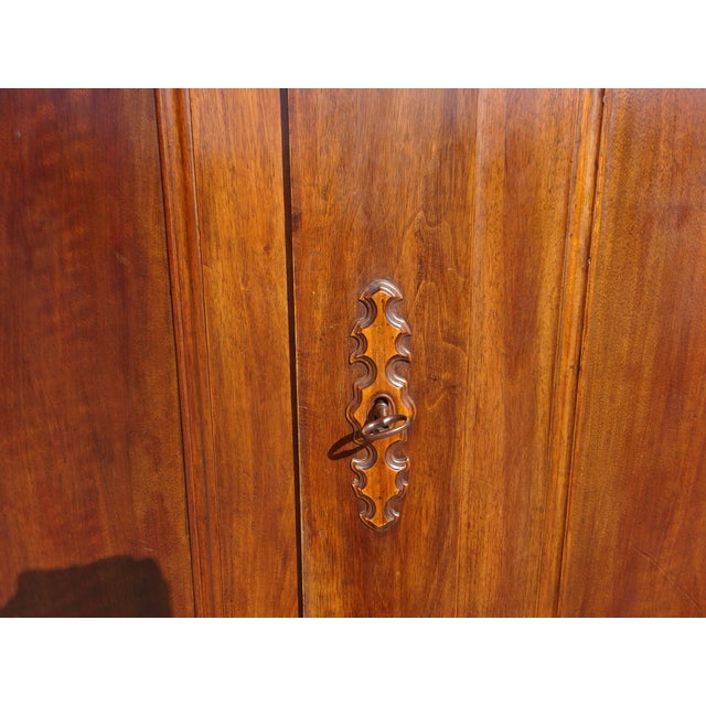 Large Louis Philippe Wardrobe in Walnut, Mid-19th Century For Sale - Image 10 of 18