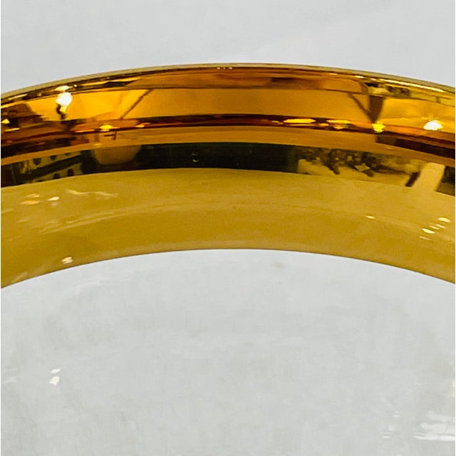 Gold/Crystal Wine Glasses and Dessert Glass Bowls, Set of 12 For Sale - Image 4 of 13