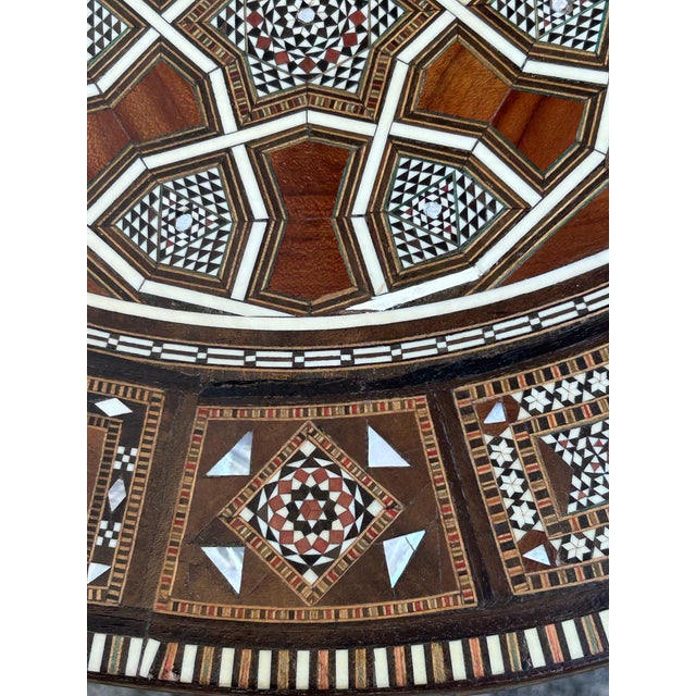 Antique Inlaid Moroccan Stand or Table For Sale - Image 4 of 8