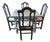 Antique English Oak Draw Leaf Chalk Painted Table and 4 Chairs For Sale