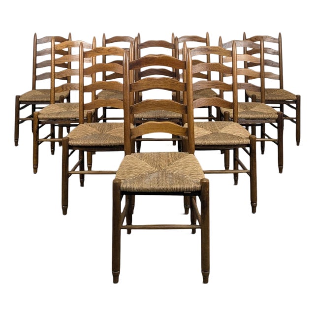 Chalet Chairs in Wood, Set of 10 For Sale