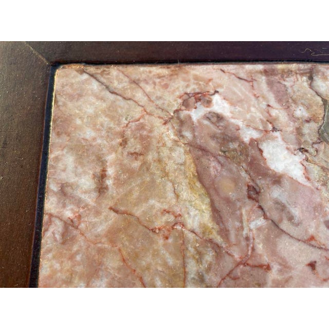 Stone 1930s Parlor Plant Stand With Rose Marble Top For Sale - Image 7 of 10