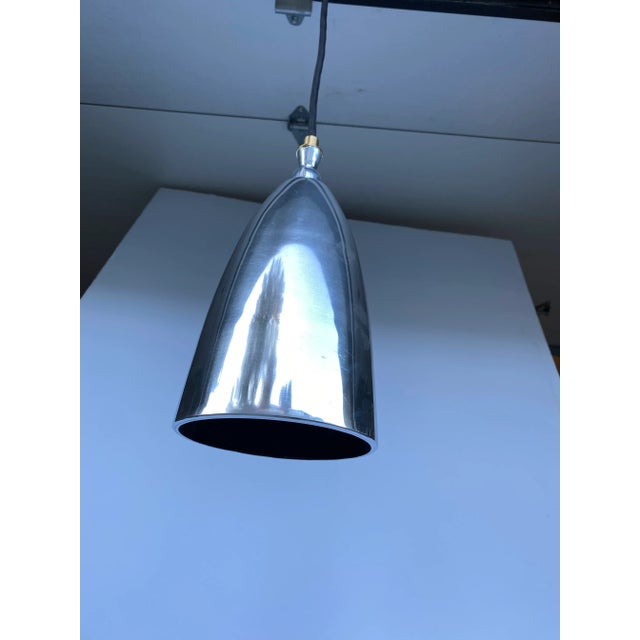 Mid-Century Modern Vintage Cast Aluminum Swivelier Pendant Light For Sale - Image 3 of 7