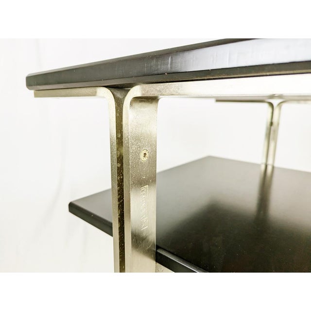 Brushed Steel & Stained Wood attributed to Giulio Moscatelli for Formanova, Italy, 1960s, Set of 2 For Sale - Image 10 of 18