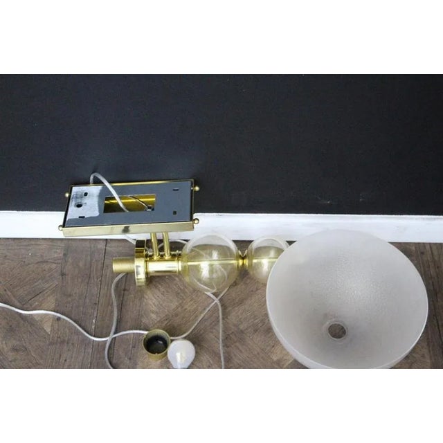 Ivory and Gold Murano Glass and Brass Cup Sconces, 1980s, Set of 2 For Sale - Image 11 of 12