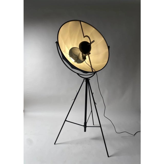 Vintage Floor Lamp in Original Black by Mariano Fortuny for Pallucco Italia, 1980s For Sale - Image 3 of 11