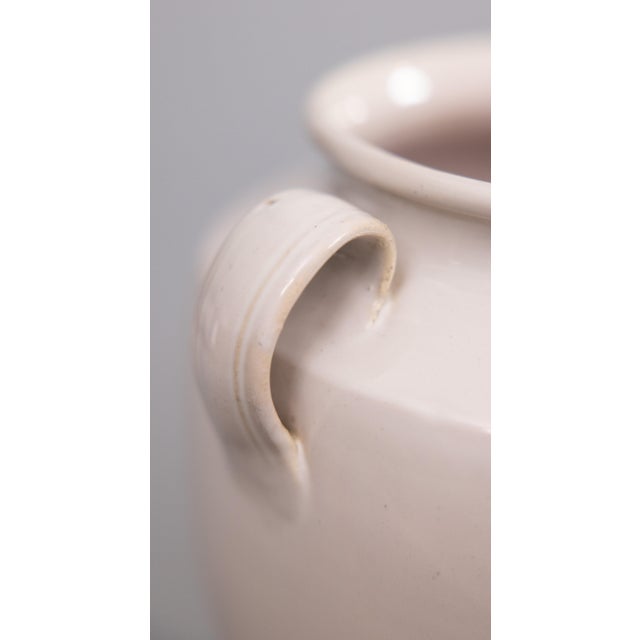 Paint Antique 19th Century French White Glazed Confit Pot For Sale - Image 7 of 9