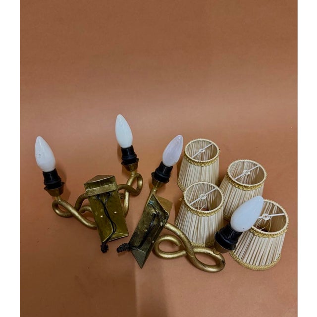 Metal Vintage Wall Lights, 1930s, Set of 2 For Sale - Image 7 of 10