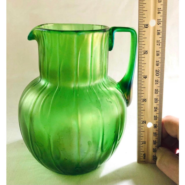 Antique Loetz Art Nouveau Iridescent Glass Pitcher Chairish