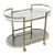 Vintage Brass and Smokey Glass Bar Cart For Sale