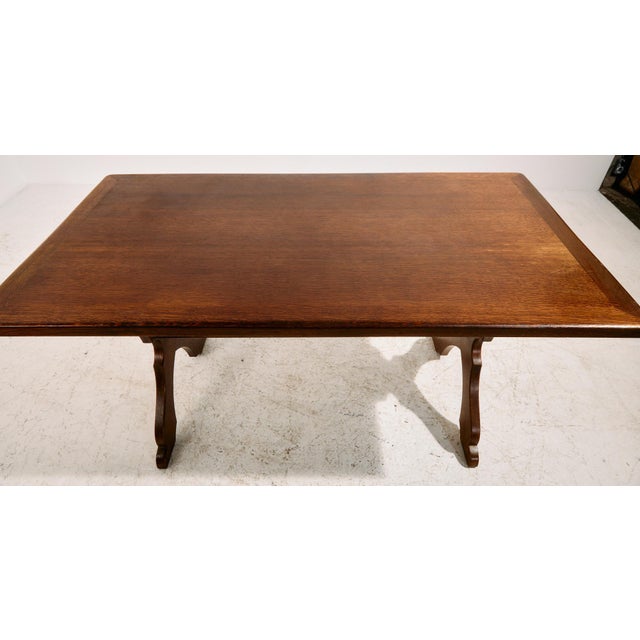 Brutalist Oak Dining Table and Chairs, 1970s, Set of 7 For Sale - Image 10 of 18