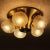 Brass and Glass Ceiling Light, 1970s For Sale - Image 3 of 9