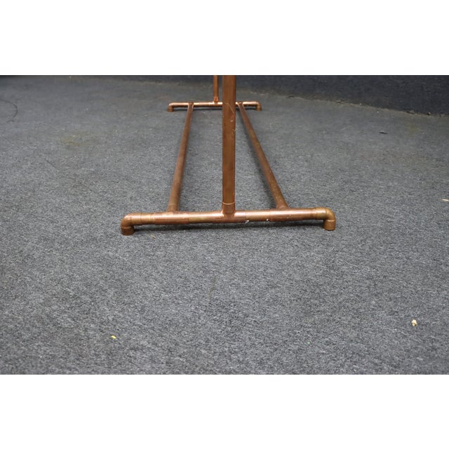 Industrial Copper Pipe Garment Rack or Retail Clothing Display Stand For Sale - Image 11 of 13