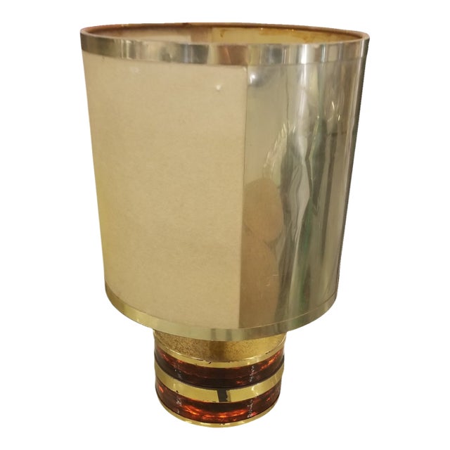 Table Lamp Amber Italy, 1970s For Sale