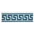 Sample - Schumacher Etienne Silk Greek Key Trim Narrow in Navy For Sale