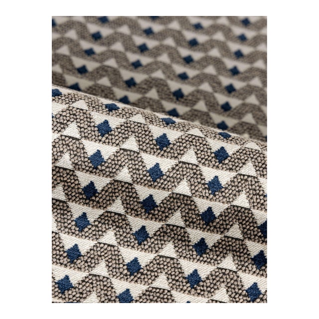 The House of Scalamandré Crizia Fabric, Stone Denim For Sale