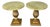 1970s Pair of Vintage Onyx Top Gilt Artichoke Pedestal Side Tables Mid Century For Sale