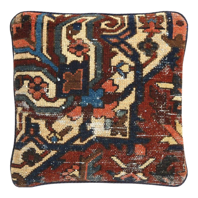 Pasargad Vintage Hand Knotted Farahan Rug Pillow For Sale