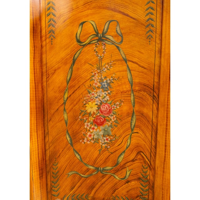 1990s Adams Style Paint Decorated 2 Door Server Commode For Sale - Image 13 of 18