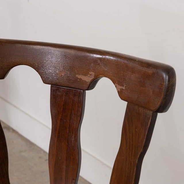 1950s French Wood Brutalist Chairs, Set of 8 For Sale - Image 11 of 18