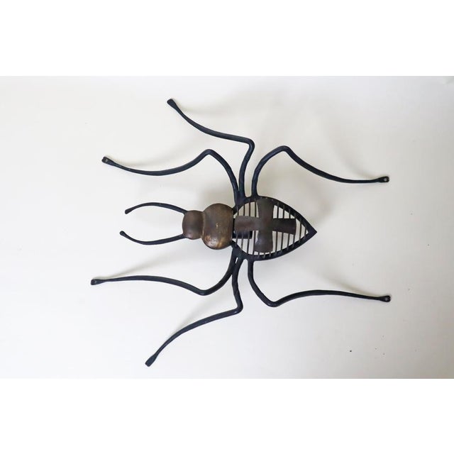 Hand-Forged Cross Spider Wall Lamp, 1960s For Sale - Image 10 of 17