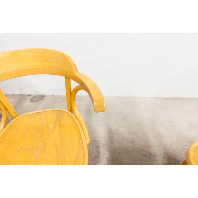 Tan Bistro Armchairs, 1960s, Set of 4 For Sale - Image 8 of 18