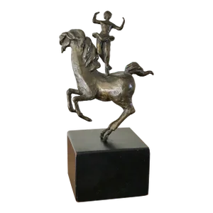 Mid 20th Century Mid Century Bronze Sculpture of a Circus Performer on Horseback