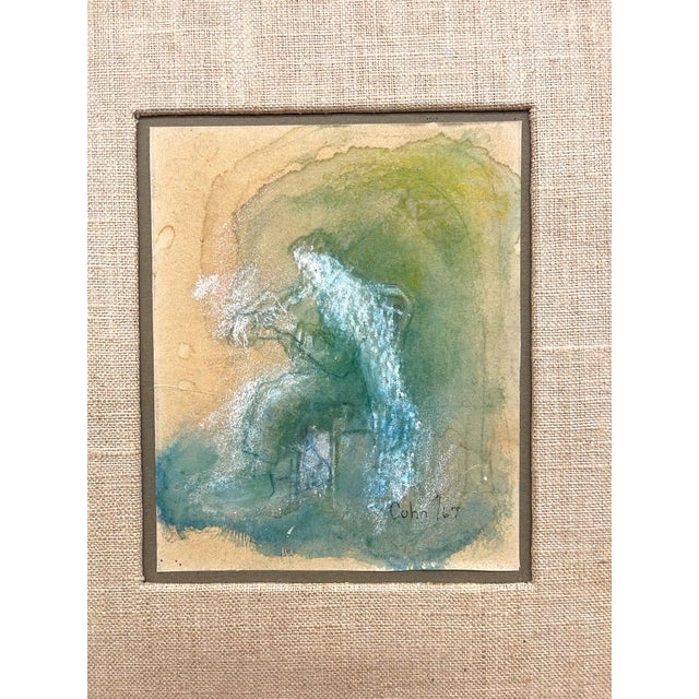 1970s Framed Abstract "Musician Series" by Lorraine Cohn, Signed Artwork For Sale - Image 12 of 12