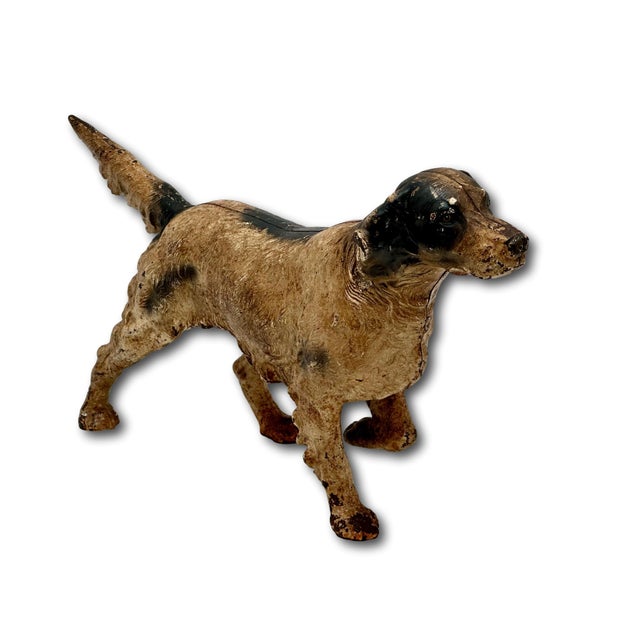 1930s Large Vintage 1930s Hubley Manufacturing Co. Cast Iron Setter Hunting Dog Doorstop For Sale - Image 5 of 18