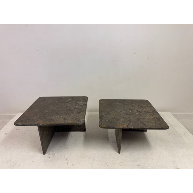 Fossil Stone Nesting Coffee Tables, 1980s, Set of 2 For Sale - Image 16 of 18