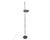 A 1980s Italian black adjustable floor lamp produced by Gammalux. A rectangular light is connected to a central pole,...