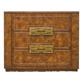 Mid 20th Century Styled After Mastercraft Burl Chest of Drawers For Sale