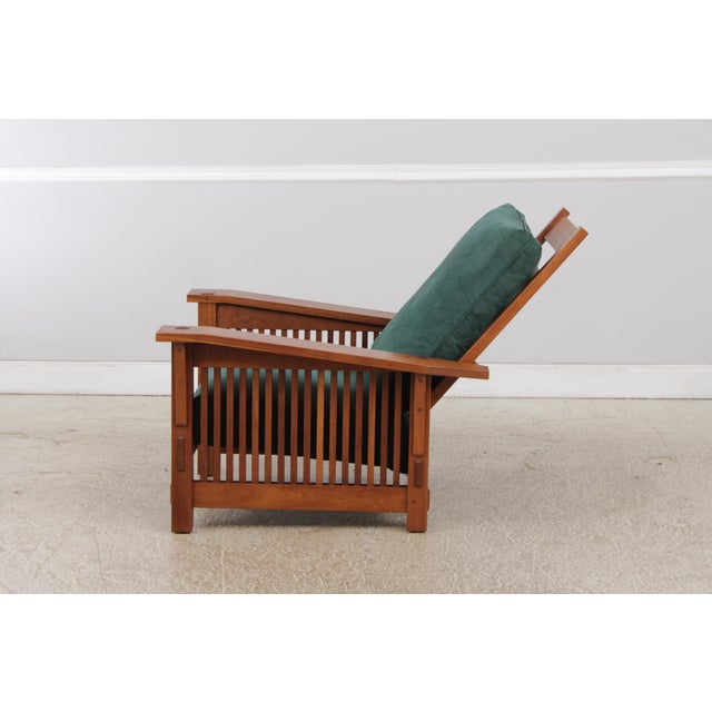 1990s Stickley Cherry Mission Style Morris Chair For Sale - Image 5 of 18
