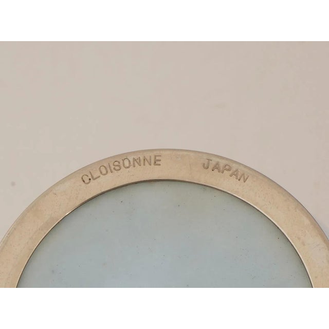Japanese Vintage Japanese Cloisonne Enamel Mount Fuji Vases For Sale - Image 3 of 8