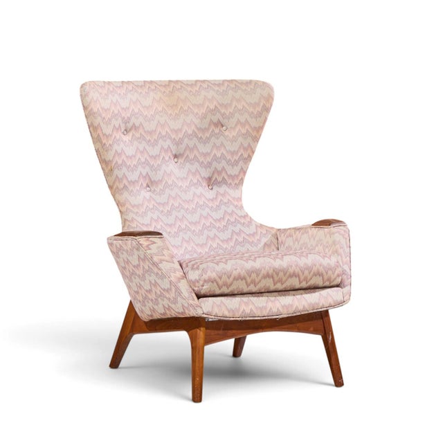 Craft Associates Adrian Pearsall for Craft Associates 2231-C Mid Century Walnut Wingback Lounge Chairs - Pair For Sale - Image 4 of 12