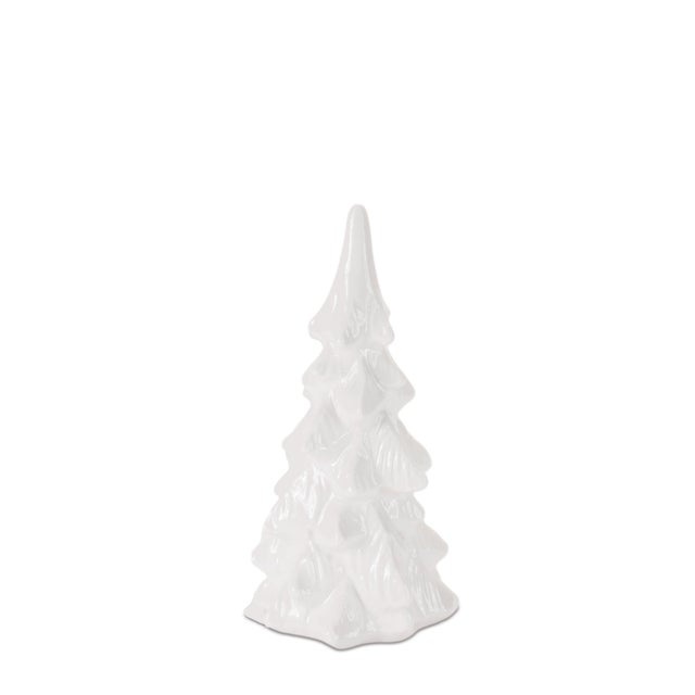 2020s Glossy Ceramic Christmas Trees (Set of 2) For Sale - Image 5 of 5
