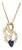 0.97ctw Diamond and Sapphire Pendant Necklace, 18k Yellow Gold, Length 16.5 In For Sale