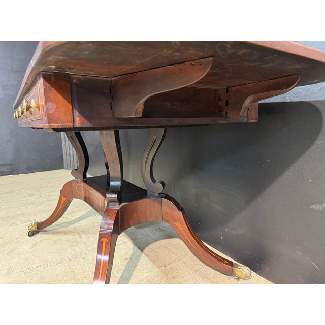 Georgian Inlaid Mahogany Sofa Table, 1820 For Sale - Image 10 of 18