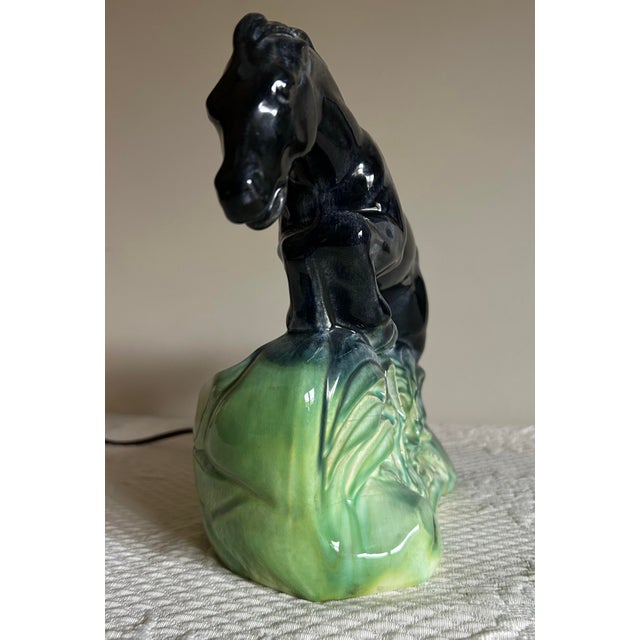 Vintage Art Deco Haeger Jumping Horse Tv Table Lamp For Sale In Philadelphia - Image 6 of 10