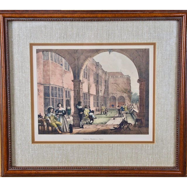 Joseph NashA Pair of Framed 19th Century Colored Lithographs of Tudor Scenes by Joseph Nash, 1839-1849 For Sale - Image 9 of 12