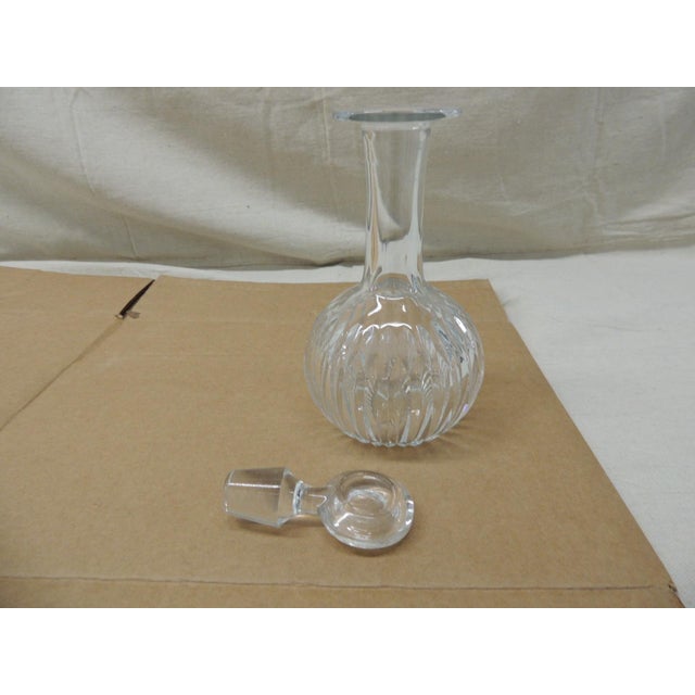 Vintage Small Round Cut Crystal German Decanter For Sale - Image 4 of 6