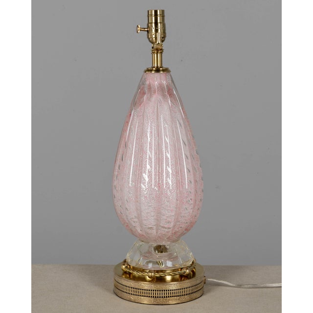 Mid-Century Modern 1950s Mid-Century Modern Murano Glass Lamp by Barovier & Toso, Italy For Sale - Image 3 of 13