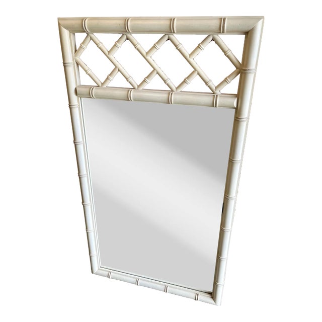 Mid 20th Century Chinoiserie Dixie Aloha Faux Bamboo Mirror For Sale