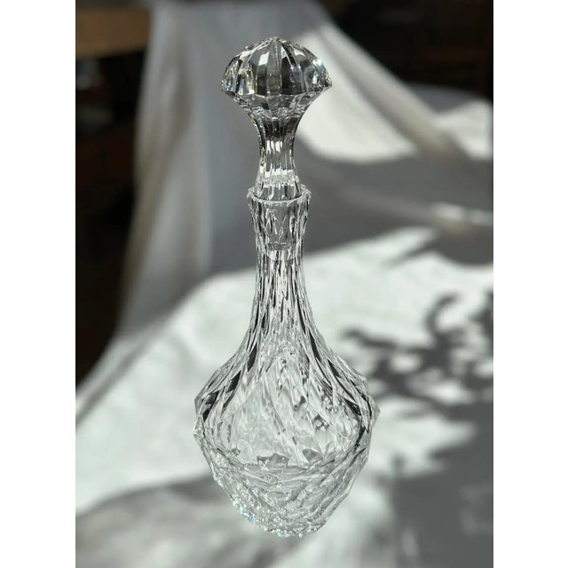 1930s 1930s Art Deco Scandinavian Cut Crystal Decanter Attributed to Simon Gate for Orrefors For Sale - Image 5 of 5