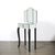 Art Deco Hollywood Mirrored Trifold Ebonized Cabriole Leg Vanity W/ Glass Pulls For Sale In New York - Image 6 of 18