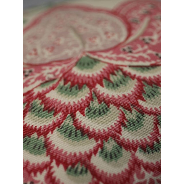 Victorian Stool in Bennison Banyan Linen, 1880 For Sale - Image 18 of 18