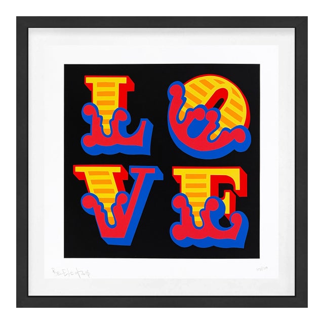 Ben Eine, Love, Hand Signed Screen Print, Street Art, 31 X 31 In. Framed For Sale
