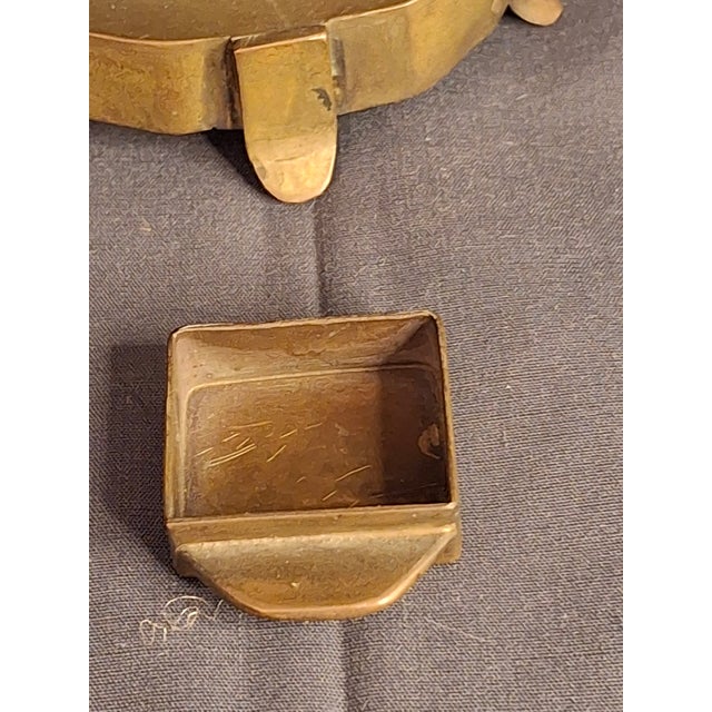 Rare 18thC Antique Brass Havdalah Compendium Spice Box Tower Adjustable Candle For Sale - Image 12 of 18