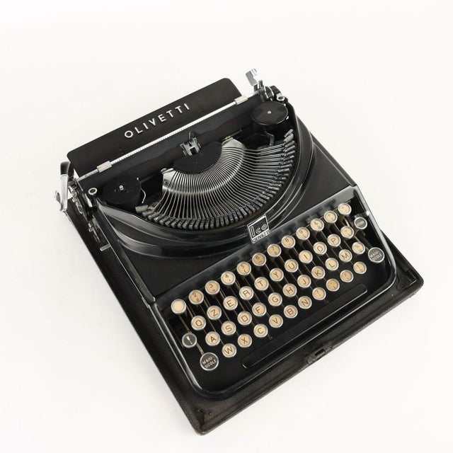 Vintage Ico Olivetti Typewriter in Metal, Italy, 1940s | Chairish
